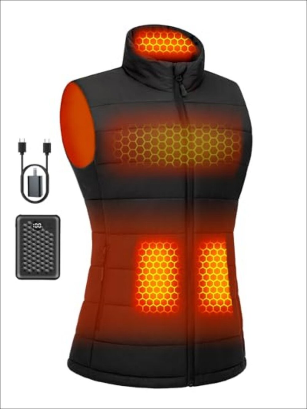 Graphene Heated Vest Womens 7.4V Battery Lightweight Slim Sleeveless